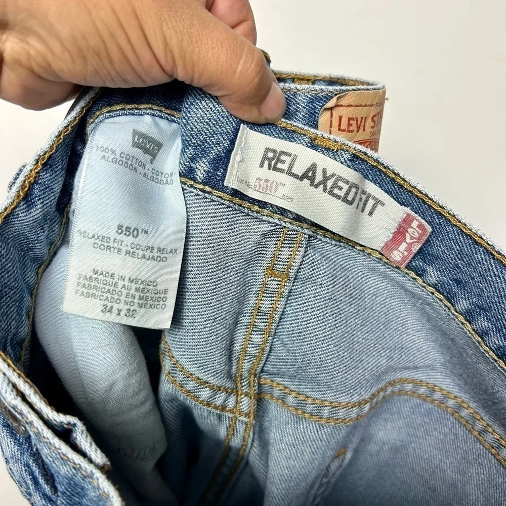 VINTAGE LEVI’S 550 90s Y2K Men’s RELAXED FIT DENIM JEANS‎ RED TAB SIZE 34X32